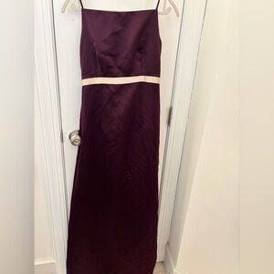 Vera Wang Formal Purple Dress with Red and Cream Details size 4 Wedding Train